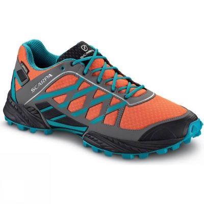 Zapatillas Running Scarpa Neutron GTX Hombre Naranjas / Turquesa - Chile VLT185260